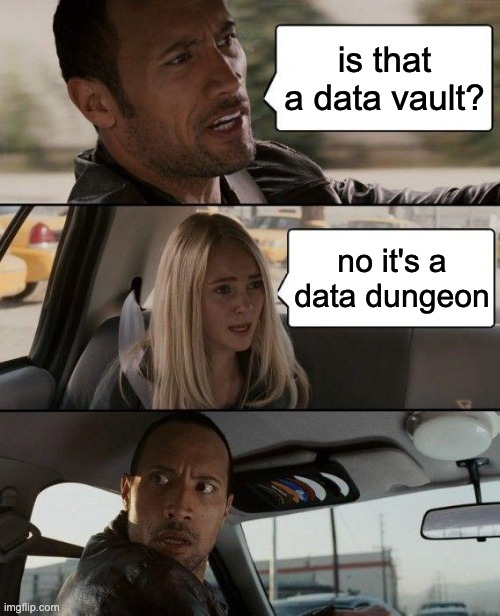 Friends don't let friends make a data dungeon