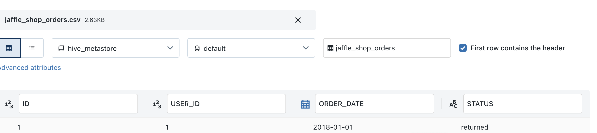 Load jaffle shop orders