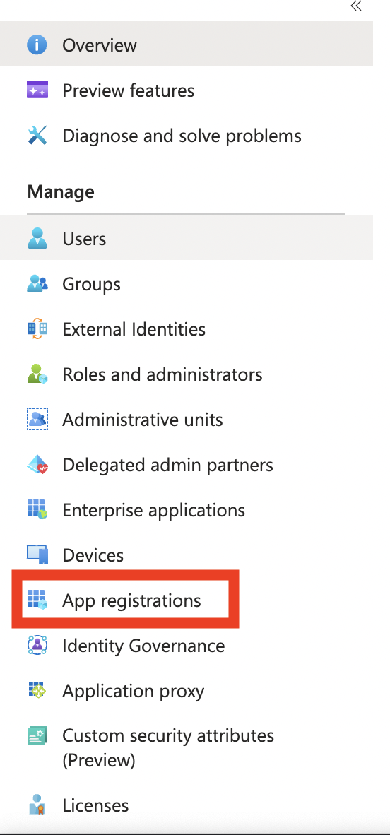 Select App Registrations