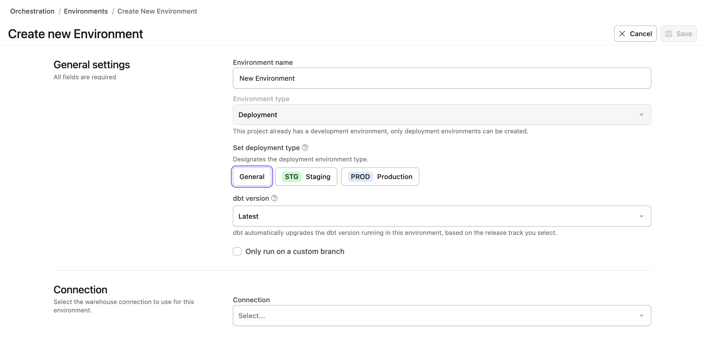 Creating a development environment Creating a development environment