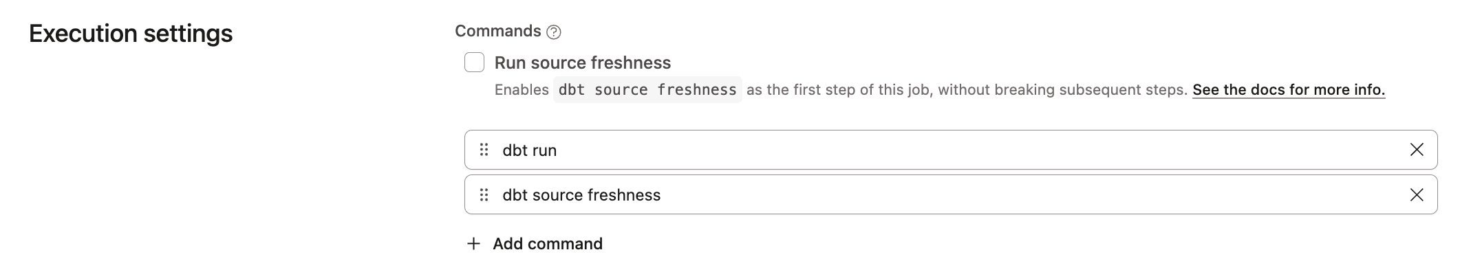 Adding a step to snapshot source freshness