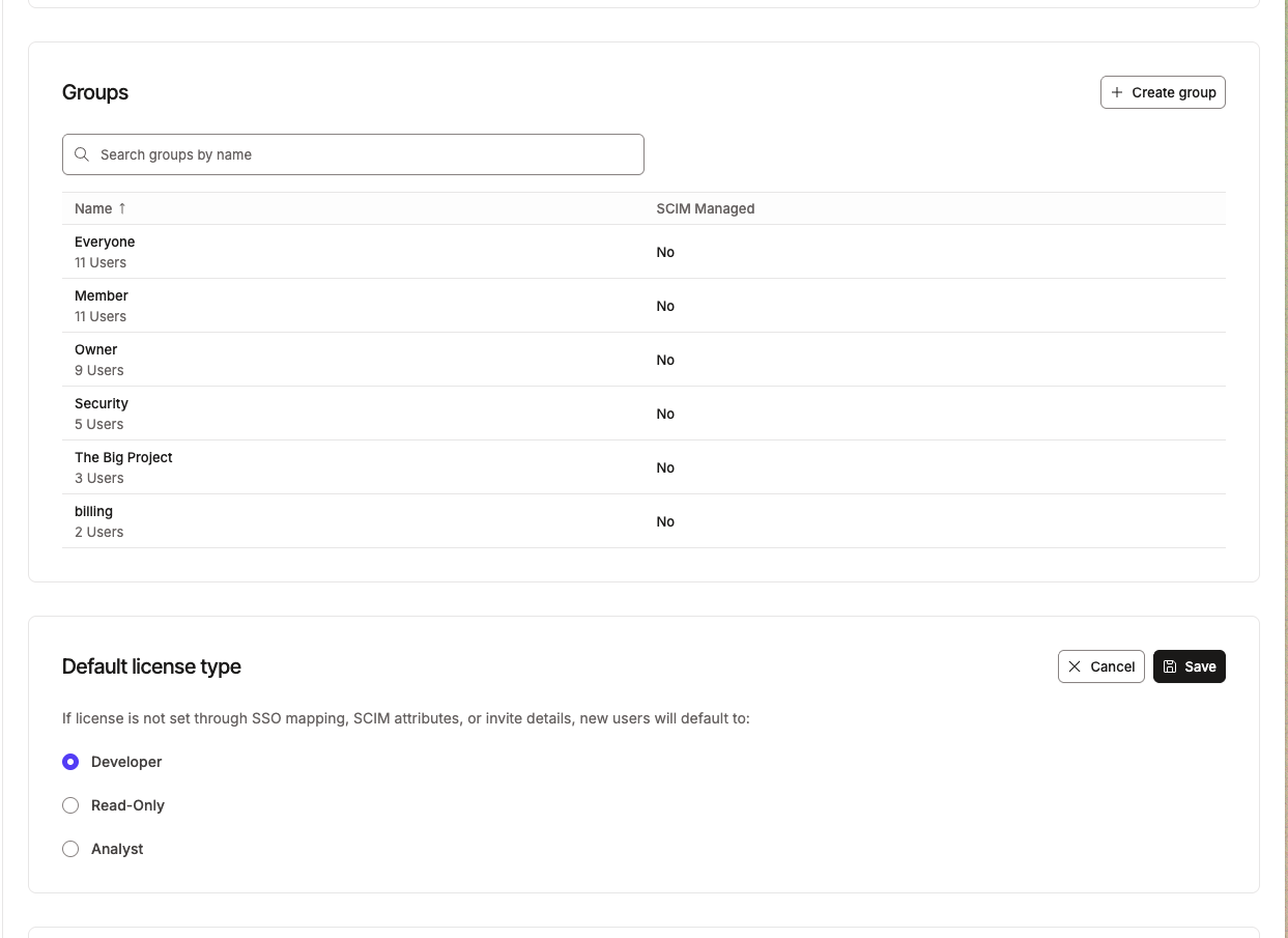 Set the default license for new users