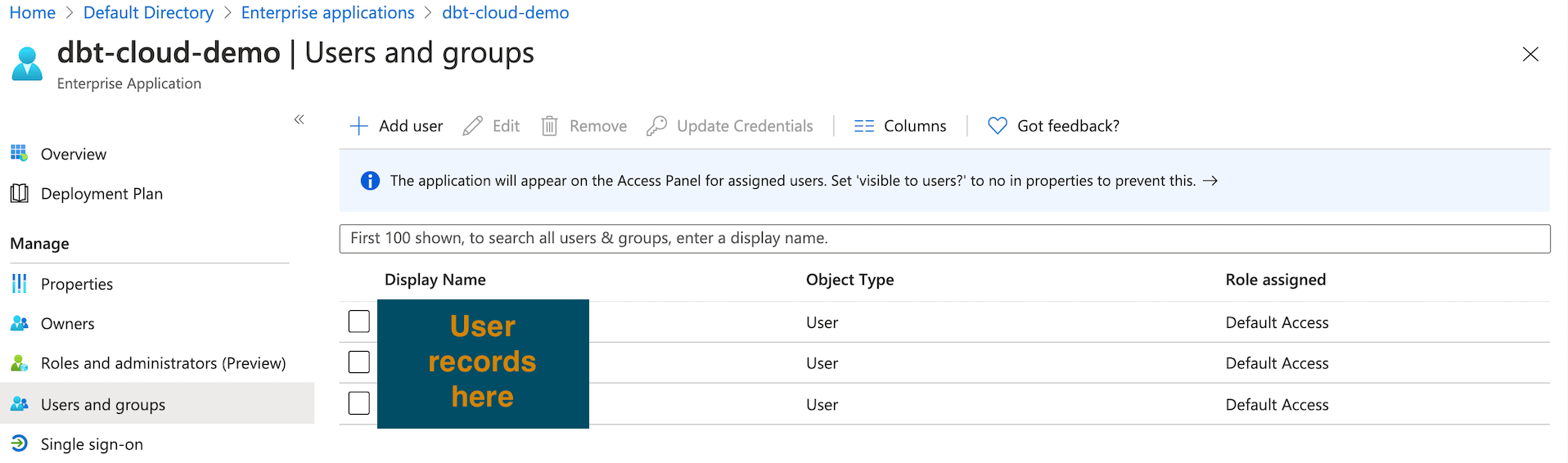 Adding Users to an Enterprise Application a Redirect URI Adding Users to an Enterprise Application a Redirect URI