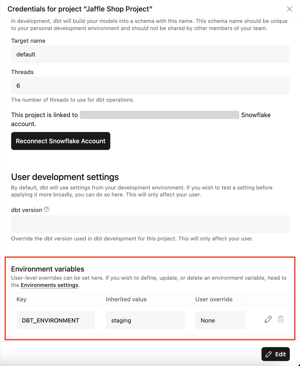 Environment variables | dbt Developer Hub