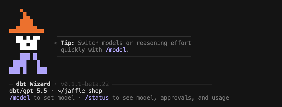 dbt Wizard CLI in your terminal dbt Wizard CLI in your terminal
