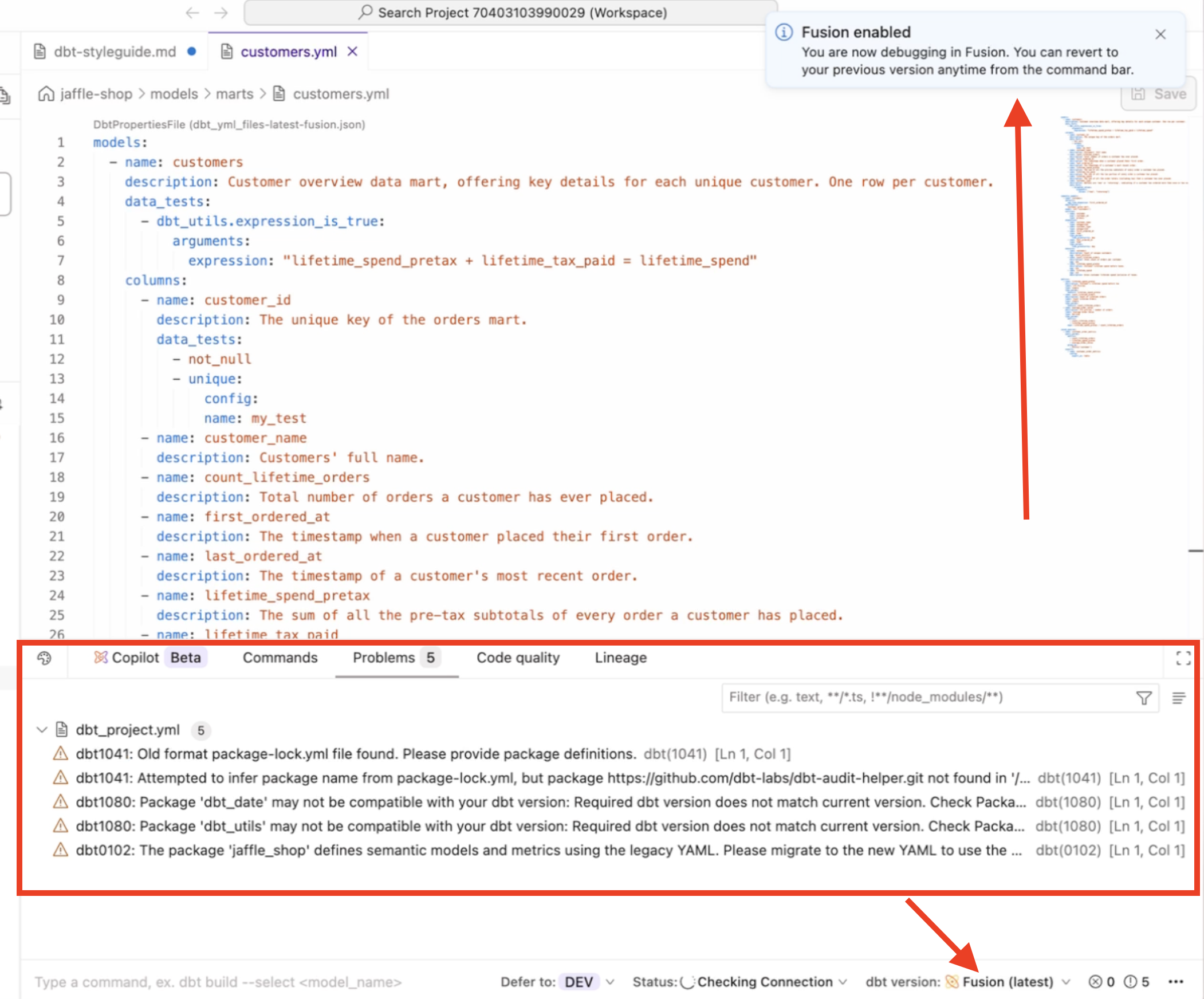 Running Fusion in development
