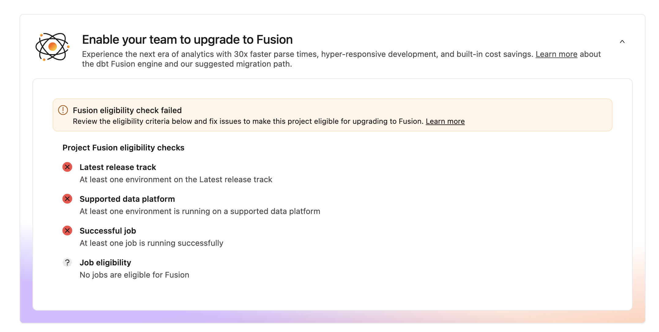 The Fusion readiness checklist The Fusion readiness checklist