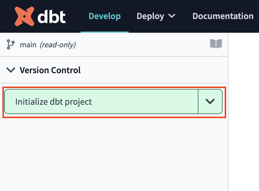 Initialize dbt project